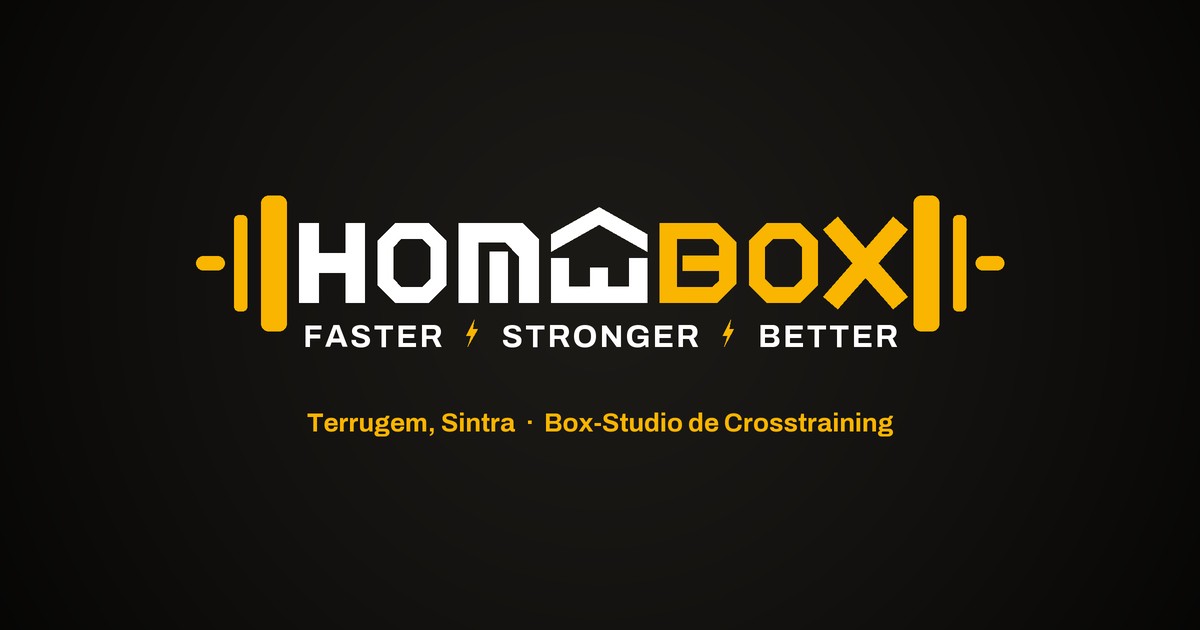 Website do HomeBox Training, box de crosstraining em Sintra